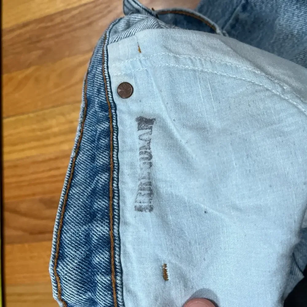 VTG 90s Levi's 550 Orange Tab Jeans Mens 37x30 Relaxed Fit Tapered Wear Distress